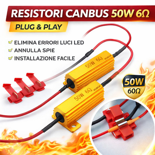 Coppia resistenze 50w ohm - resistenze, 6