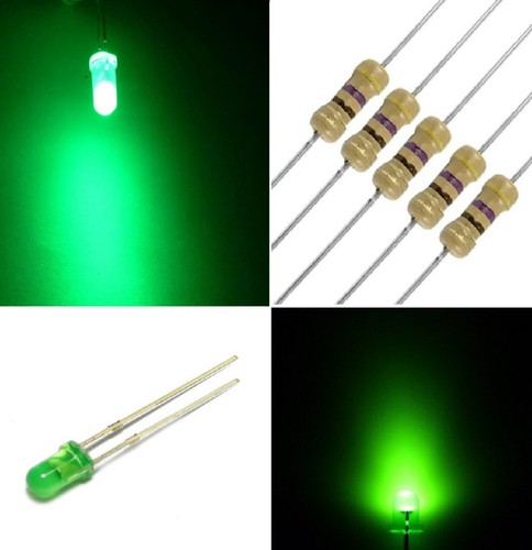 Diodi led verde 3mm - diodi,